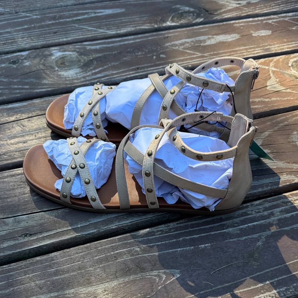 Maurices Beige Studded gladiator Sandals
